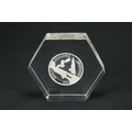Lucite Hexagon Embedment Award (3 1/2"x3"x7/8")